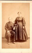 Older Civil War Era Couple, c1860s CDV Photo, #2119 picture