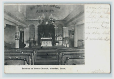 1908 Interior Of Grace Church Hamden CT - Early View Posted picture