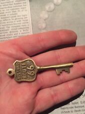 Route 66 Collector Key Highway Interstate Road BRASS Car Truck Auto Americana picture