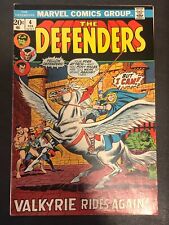 The Defenders #4 Marvel Comic Book 1973 Valkyrie App. Medium Condition picture