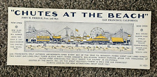 CHUTES AT THE BEACH San Franciso CALIF Ink Blotter PLAYLAND AMUSEMENT PARK picture
