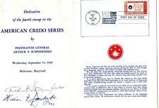 rare  postmaster ARTHUR SUMMERFIELD signed SCOTT KEY Program GREAT PRICE picture