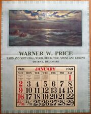 Smyrna, DE 1921 Advertising Calendar/GIANT 29x37 Poster: Coal & Lumber- Delaware picture