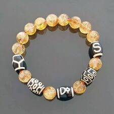 The Imperial Five Agate Dzi Beads With Natural Citrine Feng Shui Bracelet picture