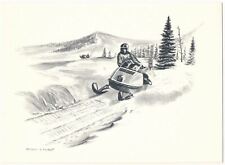 Snowmobile Scene by Colorado Artist - Charles O. Bennett picture