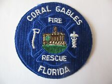 CORAL GABLES FLORIDA FL  FIRE RESCUE DEPT 4 INCH PATCH EMBROIDERED NOS  picture