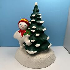 Vintage Christmas Tree Ceramic Mold Cast Snowman 12