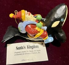 Susan M Smith Santa Riding Orca Whale House of Hatten 1997 NWT Signed picture