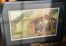 “Artesian Well, Port Jefferson, NY” Hand Colored A.S. Greene Photograph Framed picture