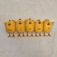 B. Lloyd 2005 Spring Is In The Air 5 Yellow Chicks Heavy Resin picture