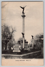 1900’s Elijah P Lovejoy Monument Alton IL Vintage Postcard Abolitionist Unused picture