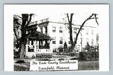 RPPC Greenfield MO, Dade County Courthouse, Real Photo Missouri Vintage Postcard picture