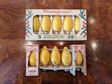 10 Rare Vintage D14 Westinghouse C-9 1/2  Yellow Lamps    All Tested Working picture