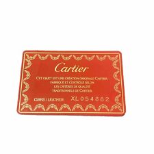 Cartier leather Products Certificate Blank picture