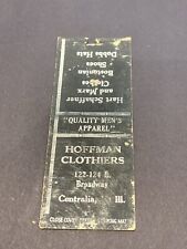 Vintage Bobtail Matchbook: “Hoffman Clothiers” Centralia, IL picture