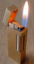Working dunhill gas lighter gold d mark without box picture