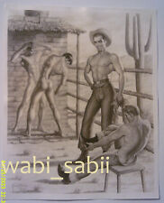 1953 SUNSET 8x10 QUAINTANCE vtg Bathing Cowboys wet muscle Male Beefcake Gay Art picture