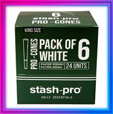 144 Pc King Sized White Cones | Stash Pro | 24 Pack | Natural Paper W/Filter picture
