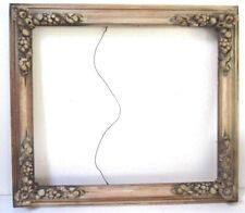 VINTAGE WHITEWASH / HAND CARVED FRAME FOR PAINTING 27 1/2  X 23 1/2 INCH ( k-10) picture