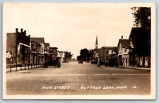 Buffalo Lake Minn Main Street Minnesota Old Cars RPPC Postcard picture