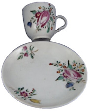 Antique 18thC Doccia Ginori Porcelain Demitasse Cup & Saucer Porcellana Italian picture