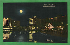 Postcard Moon Over Miami Beach Florida FL picture