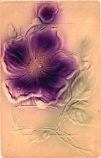 Beautiful Purple Flower, Embossed 1908 Postcard picture