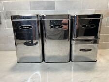 Canette Vintage 50s/60s Chrome Kitchen Canister Set (4) picture