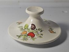 Vintage Ceramic Glaze Canister Lid 8411-c USA  5” Spice of Life Style No chips picture