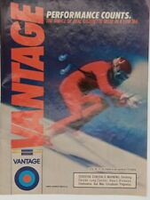 Print Ad 1986 Vantage Cigarettes Tobacco Skiing Ski Sports Original Vtg Color picture