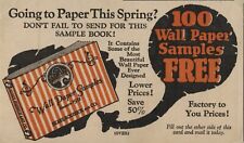 1922 Advertising  Postcard Sears Roebuck & Co Wall Paper Sample Catalog Book picture