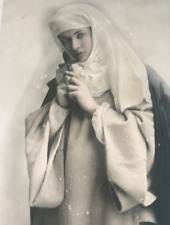 Maud Fealy Silent Films Edwardian Movie Actress dressed as a NUN 1908 RPPC picture