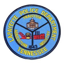 LAFAYETTE TENNESSEE TN Sheriff or Police Patch COURTHOUSE FACTORY PLOW WHEAT  picture