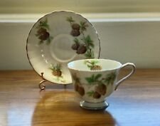 Clarence Bone China Footed Acorn CN2 Tea Cup & Saucer Made In England picture