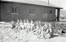 Black and White Photo 1942 Children in the Sand  Reprint A-5 picture