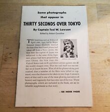 WORLD WAR 2: 14 PAGE BOOKLET: 30 SECONDS OVER TOYKO: LAWSON: F+ picture