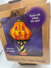 2006 Gemmy, Fiber Optic Halloween Pumpkin Head on Colorful Stand, **SEE VIDEO** picture