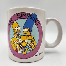 The Simpsons One of the Bunch 1990 Coffee Mug Bart Homer Matt Groening 11oz Cera picture