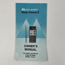 Vintage 1986 Midland Ready Rescue 2 Owners Manual 2 Way CB Radio Model 77-9111 picture
