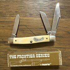 Frontier Imperial 3 Blade  Knife Made In USA By Imperial 1970s 4133 Stockman NOS picture