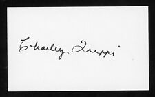 Charley Trippi NFL/College Football Hall of Fame Signed Tan 3x5 Cut Card E24019 picture