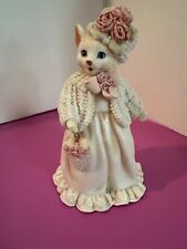 Heather Hykes CatNipVictorian Kitty FigurineDoll Collection/Heart w/flowers/rose picture