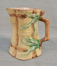 Vintage Majolica Bamboo Pitcher picture