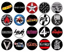 20x UK Punk Bands Artists Various 25mm / 1 Inch D Pin Button Badges picture