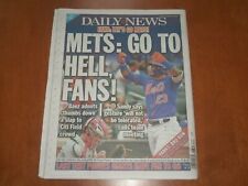 2021 AUGUST 30 NEW YORK DAILY NEWS NEWSPAPER - JAVIER BAEZ THUMBS DOWN METS FANS picture