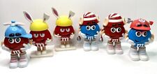 M&M's Mini Characters Plastic Candy Dispensers Lot Of 6 Holiday Containers picture