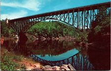 French King Bridge Mohawk Trail Massachusetts River Reflections Forest Postcard picture