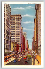 Original Vintage Antique Postcard Chicago Illinois State Street Shopping Center picture