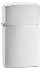 Zippo Slim Windproof Brushed Chrome Lighter, 1600,  New In Box picture