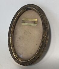 Vintage Oval Picture Frame Worn Brass Oval Picture Frame (Missing Easel) picture